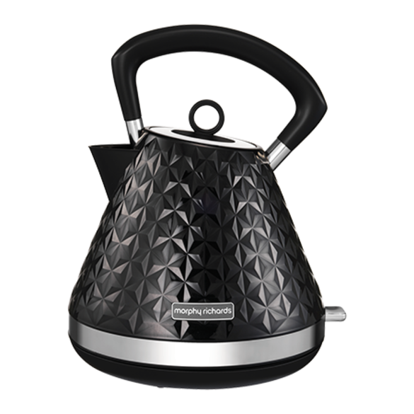 Click to view product details and reviews for Morphy Richards Vector Black Pyramid Kettle 15l 3kw Rapid Boil Limescale Filter Traditional Kettle 108131.