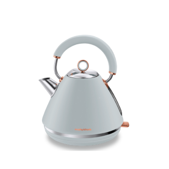 Click to view product details and reviews for Morphy Richards Accents Rose Gold And Ocean Grey Traditional Kettle Pyramid Kettle 15l 102040.