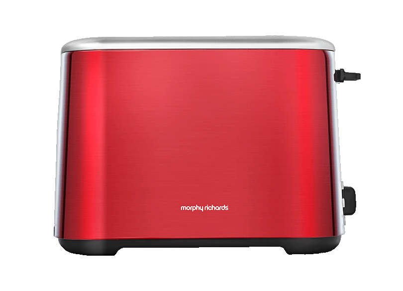 Morphy Richards Equip Red 2 Slice Toaster Defost And Reheat Settings 2 Slot Stainless Steel 222066