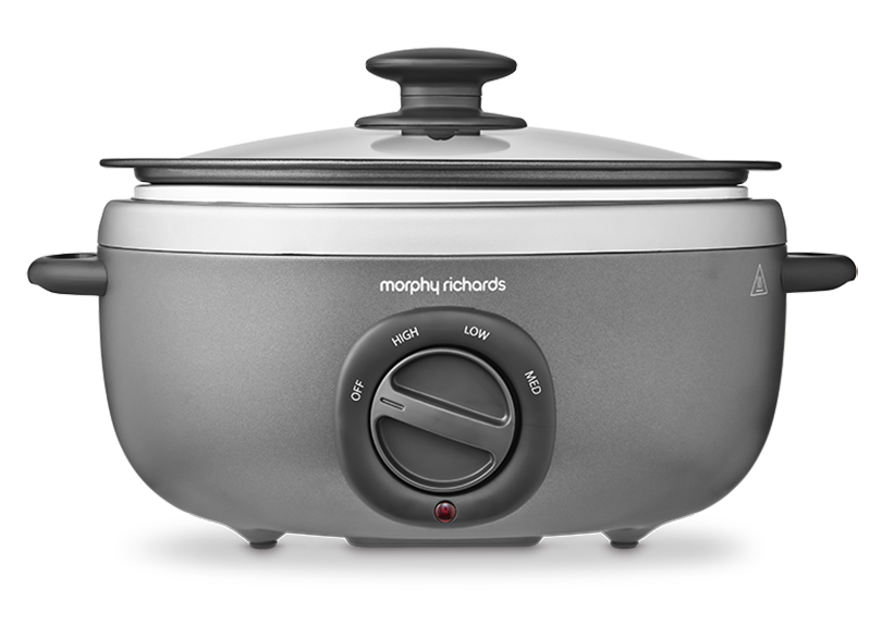 Morphy Richards 35l Sear And Stew Slow Cooker Titanium Oval Dishwasher Proof 460022