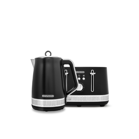 Click to view product details and reviews for Morphy Richards Illumination Black Kettle Toaster Set Illumination Jug Kettle 108020 With Illumination 4 Slice Toaster 248020.