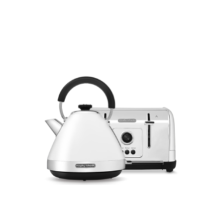 Click to view product details and reviews for Morphy Richards Venture White Kettle Toaster Set Venture Pyramid Kettle 100134 With Venture 4 Slice Toaster 240134.